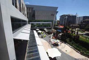 Helioscreen Retractable Roof System for Ryde Shopping Centre